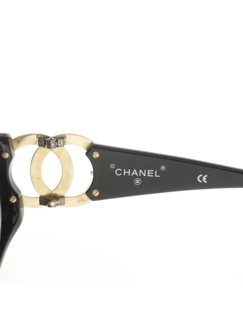 Chanel CC Logo Acetate Black Sunglasses Eyewear